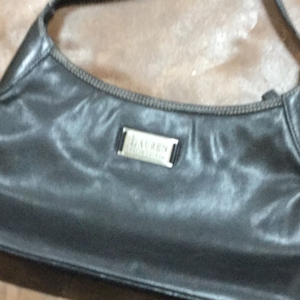 Ralph Lauren black leather purse.